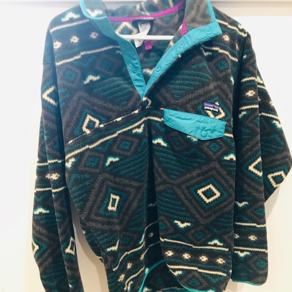 RARE VINTAGE PATAGONIA FLEECE SNAP T PULLOVER